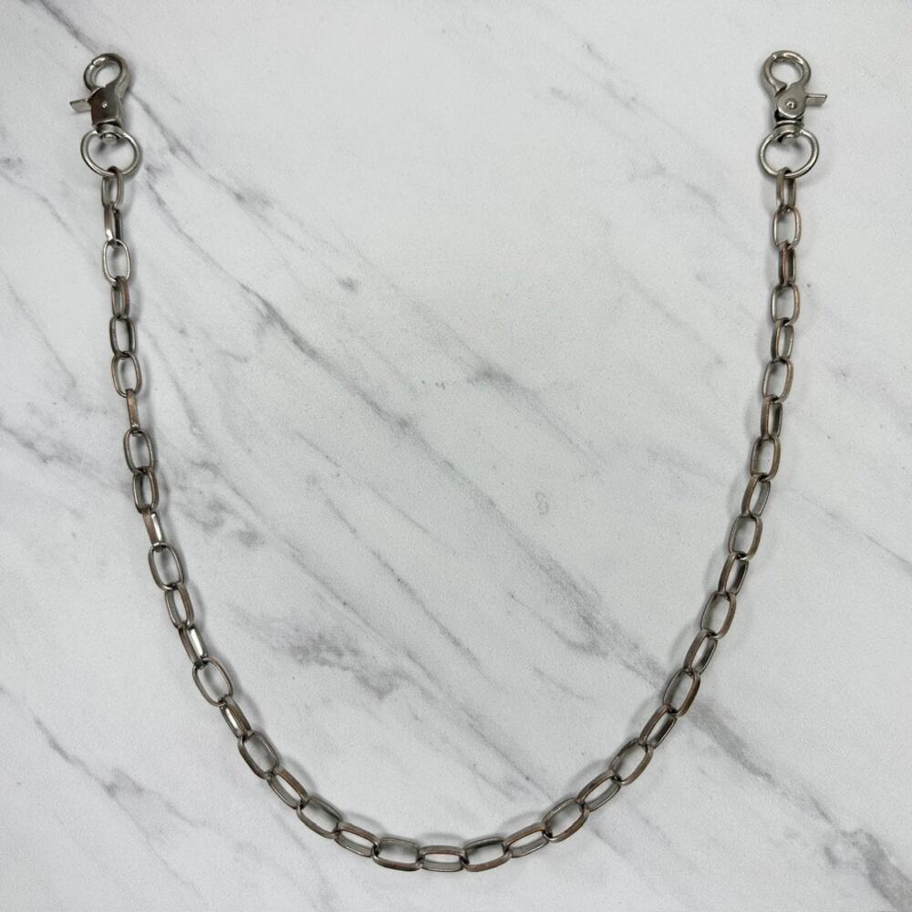 Silver Tone Metal Oval Chain Link Pants Chain Wallet Chain ✨